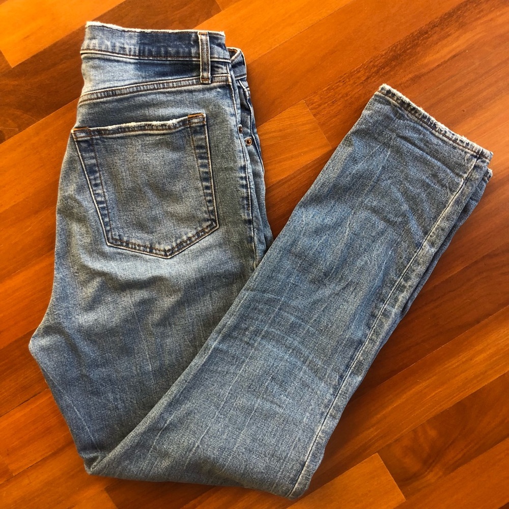 Abercrombie & Fitch 90's Slim Straight Ultra High Rise Curve Love Jeans 31/12L